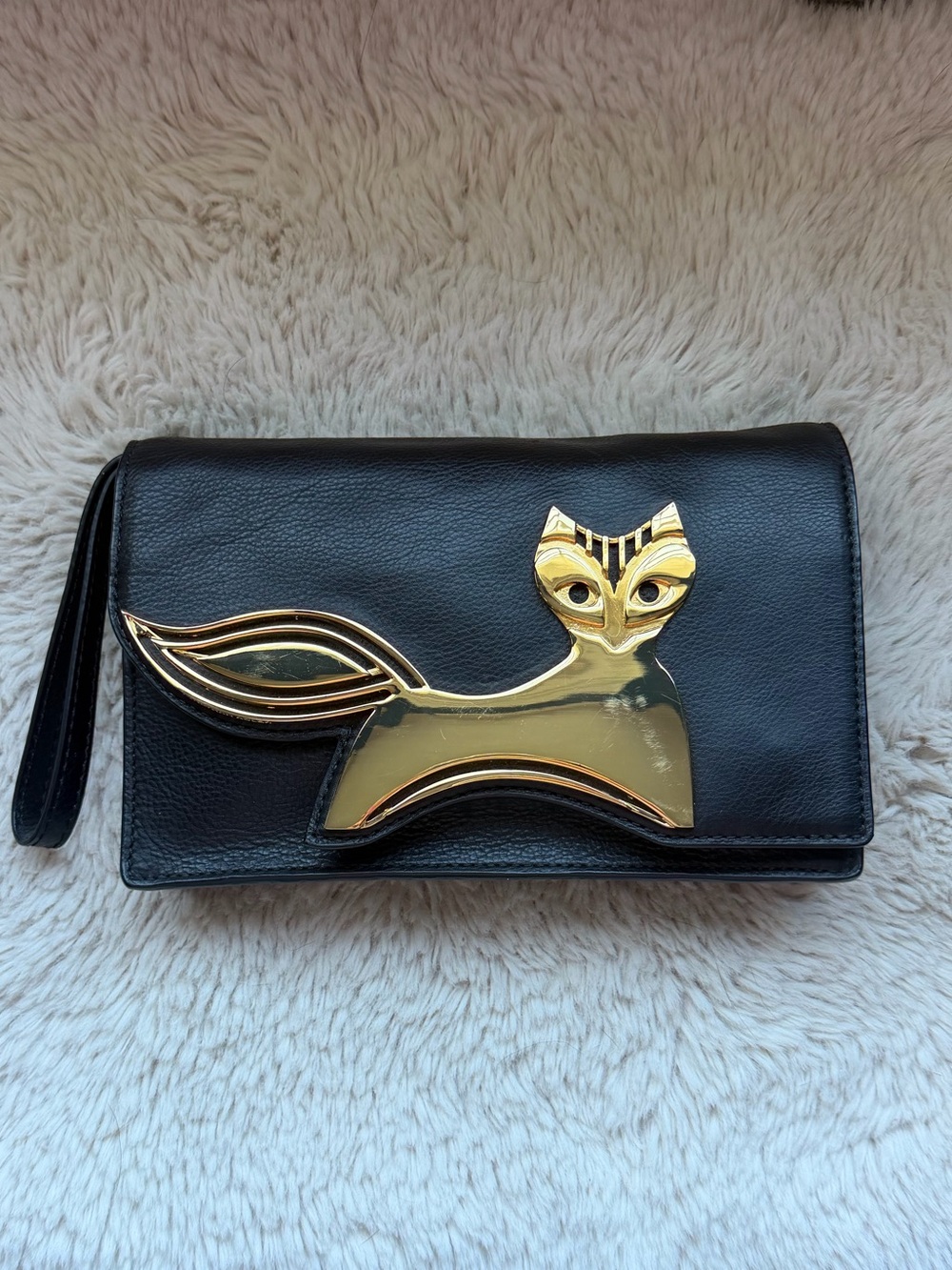 Jonathan Adler Fox Leather Clutch